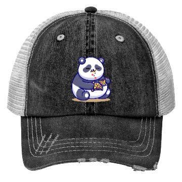Discover Panda eating a Pizza Trucker Hats