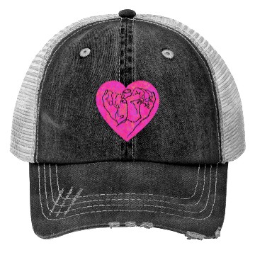 Discover Hands gesture in heart shape girly Trucker Hats