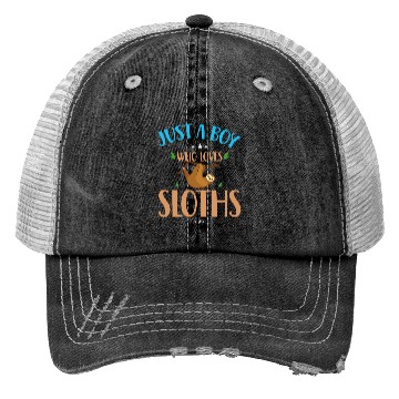 Discover Sloth Sloths, Boy, Trees Trucker Hats