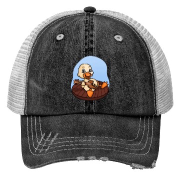 Discover Duck Playing Guitar Trucker Hats