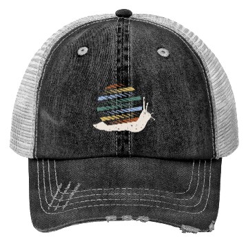 Discover Retro Snail Shell Biology Snail Lover Trucker Hats