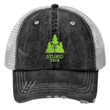 Discover Disc Golf Stupid Tree Sports Meme Quote Gift Trucker Hats
