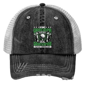Discover Real Grandpas Play Golf Golfer Golf Lover Grandad Trucker Hats