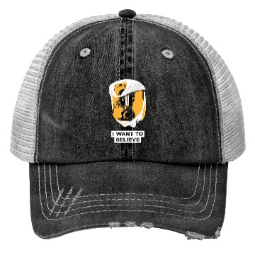 Discover I Want To Believe 001 Skull Trucker Hats