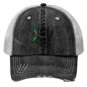 Discover Holly Jolly Mistletoe Holiday Trucker Hats