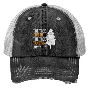 Discover The Tree Giveth The Tree Taketh Away Frisbee Disc Trucker Hats