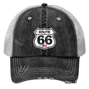 Discover Vintage Route 66 retro style Trucker Hats