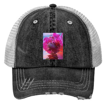 Discover Abstract Flower Trucker Hats