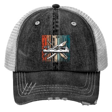 Discover Retro Vintage boat mechanic Trucker Hats