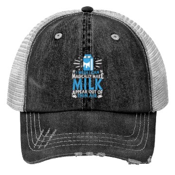 Discover Milk Cow Farmer Farm Farming Trucker Hats