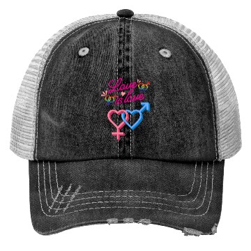 Discover Love is Love Trucker Hats