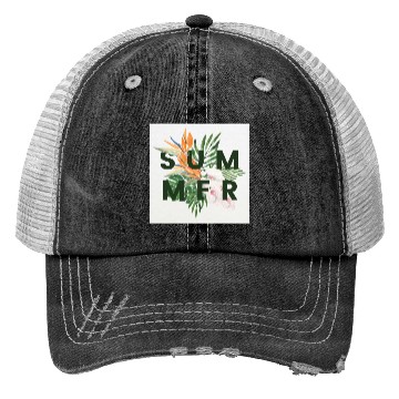 Discover Green Illustration Summer Trucker Hats