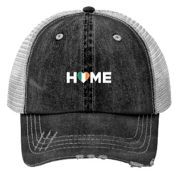 Discover Ireland Home Country Irish Flag Ireland Heart Trucker Hats