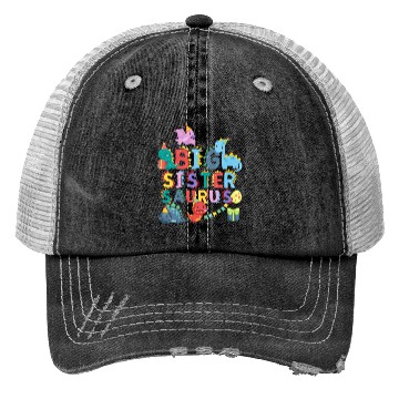 Discover Big sister Saurus | Rawr Dinosaur Trucker Hats | Family