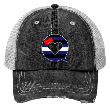 Discover speech bubble - leather fetish gay pride LGBTIQ Trucker Hats