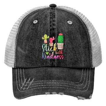 Discover Stick With Kindness Cactus Lovers Teacher Trucker Hats