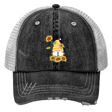 Discover Gnome Sunflower Lover Gardening Gnomes Trucker Hats