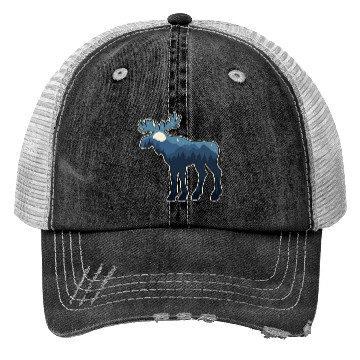 Discover Wild Adventure Moose Trucker Hats