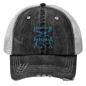Discover Los Angeles Baseball est 1961 Blue Trucker Hats
