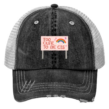 Discover too cute to be cis rainbow pride Trucker Hats