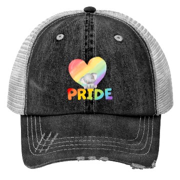 Discover cute love pride elephant Trucker Hats