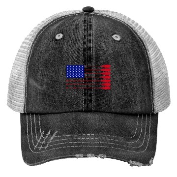 Discover Cool Distressed American Flag Rowing Oar Funny Trucker Hats