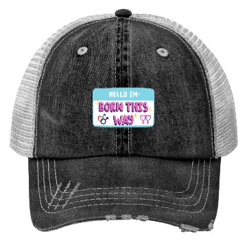 Discover born this way transgender pride Trucker Hats