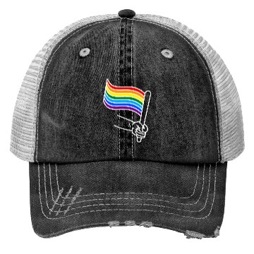 Discover LGBT pride rainbow heart Trucker Hats