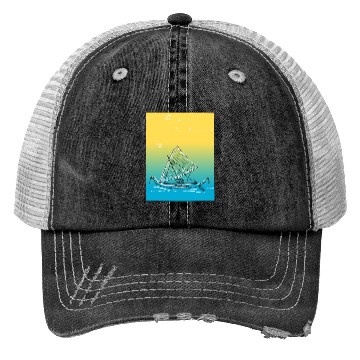 Discover sailing canoe Trucker Hats