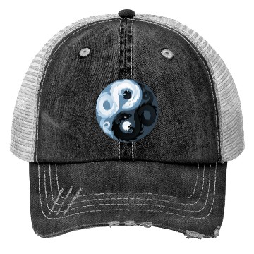 Discover Yin and Yang dragons Trucker Hats