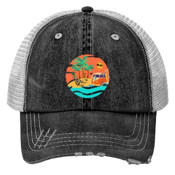 Discover Road trip skeleton Trucker Hats