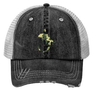 Discover Green camouflage geico Trucker Hats