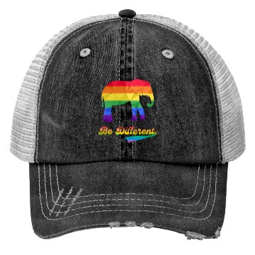Discover Gay Pride Elephant LGBTQ Rainbow Flag Trucker Hats