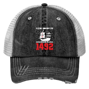 Discover Anti Columbus Day Trucker Hats