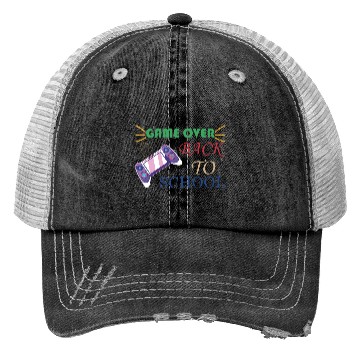 Discover Game Over Back To School Trucker Hats