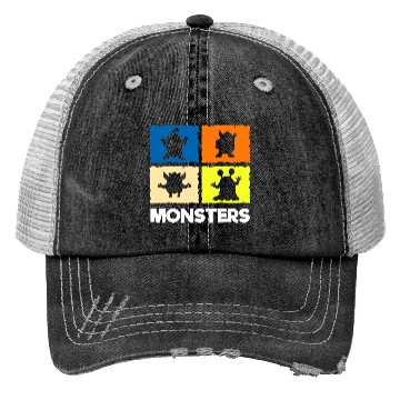 Discover Cute Scary Halloween Big Brother Trucker Hats