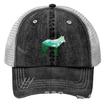 Discover Mountain Wolf Trucker Hats