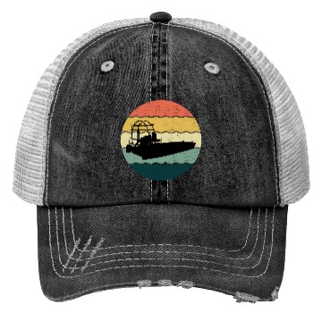 Discover Airboat Fanboat Airboating Planeboat Swamp boat Trucker Hats