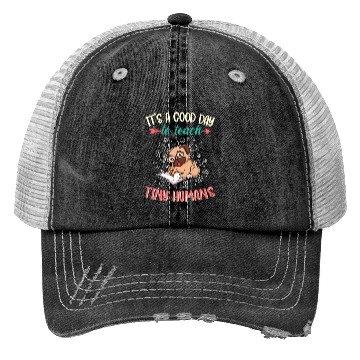 Discover Good Day To Teach Tiny Humans Elementary Teacher Trucker Hats