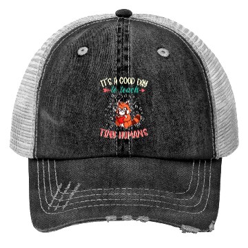 Discover Good Day To Teach Tiny Humans Elementary Teacher Trucker Hats
