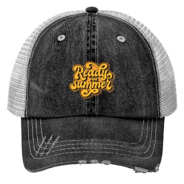 Discover summer retro lettering Trucker Hats