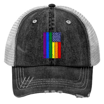 Discover LGBTQIA+ American Flag Pride Trucker Hats