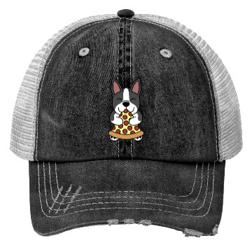 Discover Boston Terrier Pizza Lover Trucker Hats