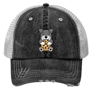 Discover Schnauzer Pizza Lover Trucker Hats