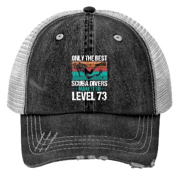 Discover 73 Scuba Diving Level 73 Year Diver Snorkeling Trucker Hats