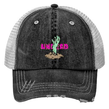 Discover undead zombie punk Goth Horror Trucker Hats