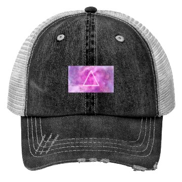 Discover triangle, space, universe, galaxy Trucker Hats