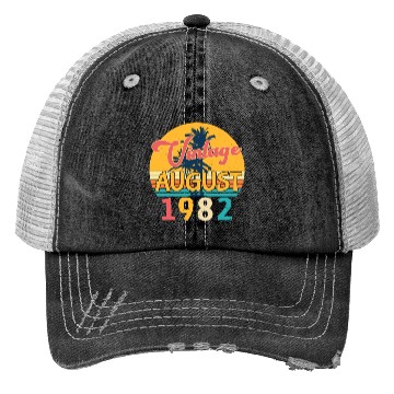 Discover 40th Birthday Of August 1982 Trucker Hats