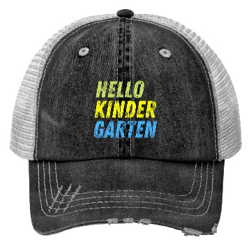 Discover Hello Kindergarten Teacher back to school Trucker Hats