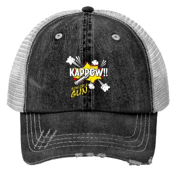 Discover Kappow Bullets Gun Explosion Big bang Aesthetic Trucker Hats